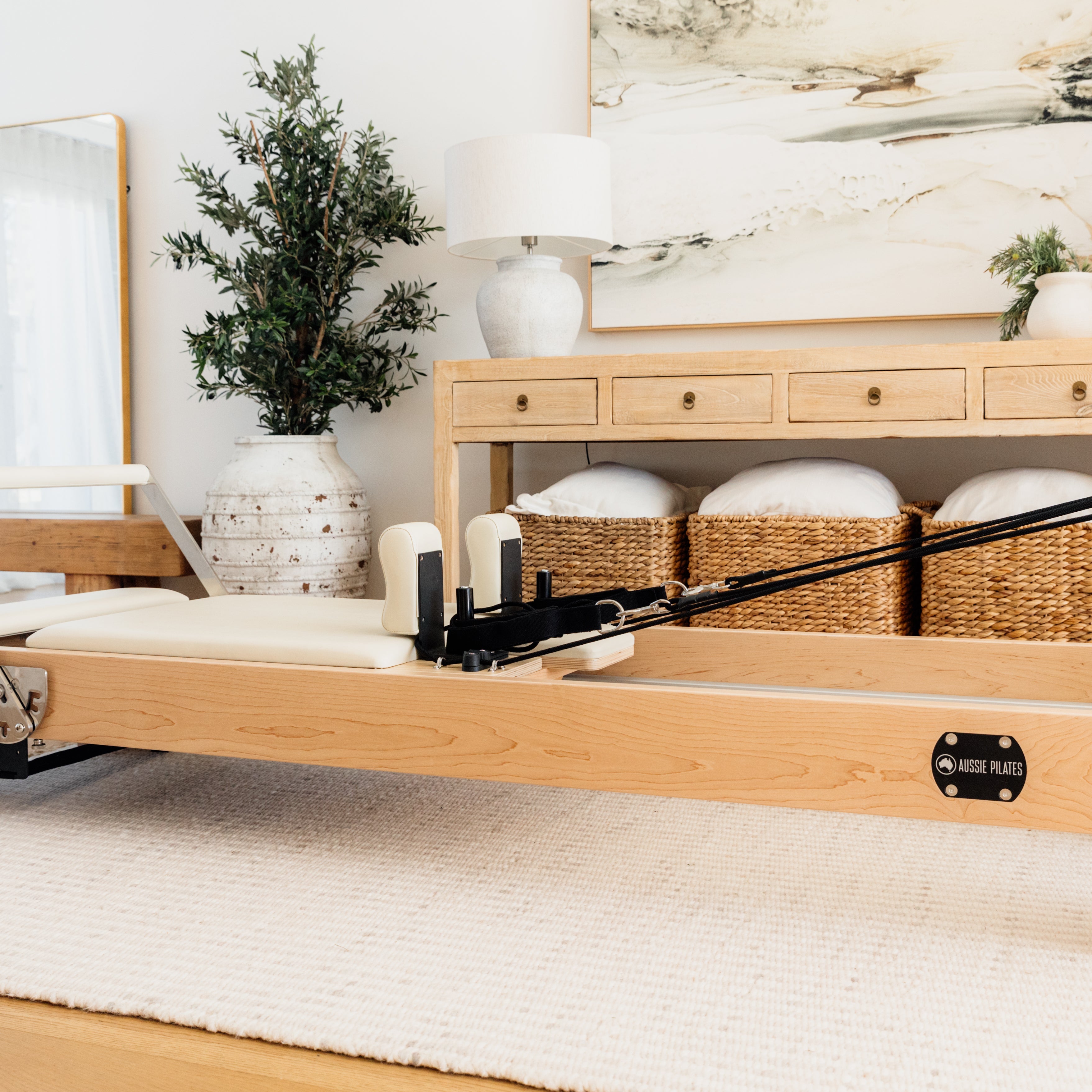 Light Gray Luxe Studio Reformer by Aussie Pilates Pilates World