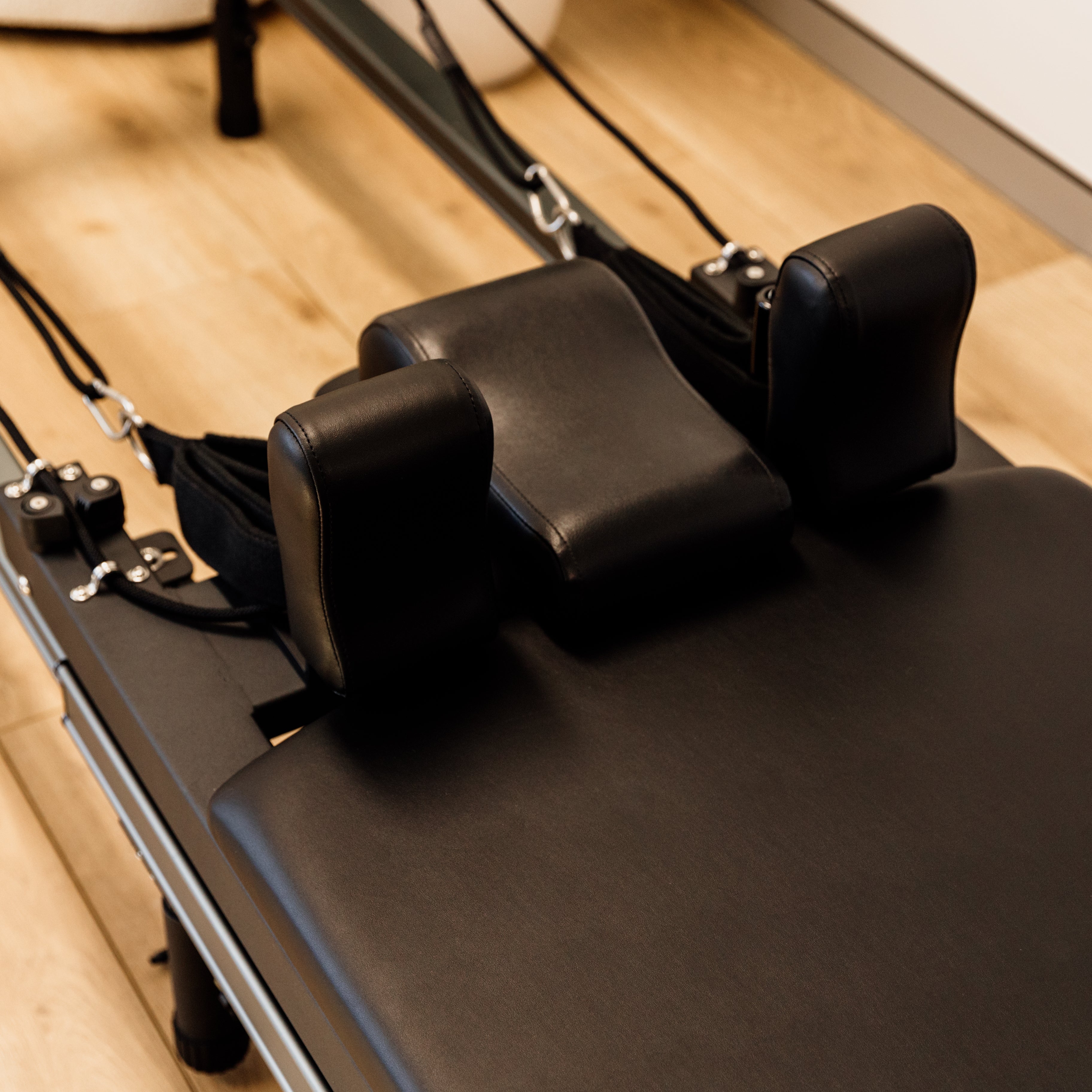Dark Slate Gray Sleek Foldaway Reformer by Aussie Pilates Pilates World