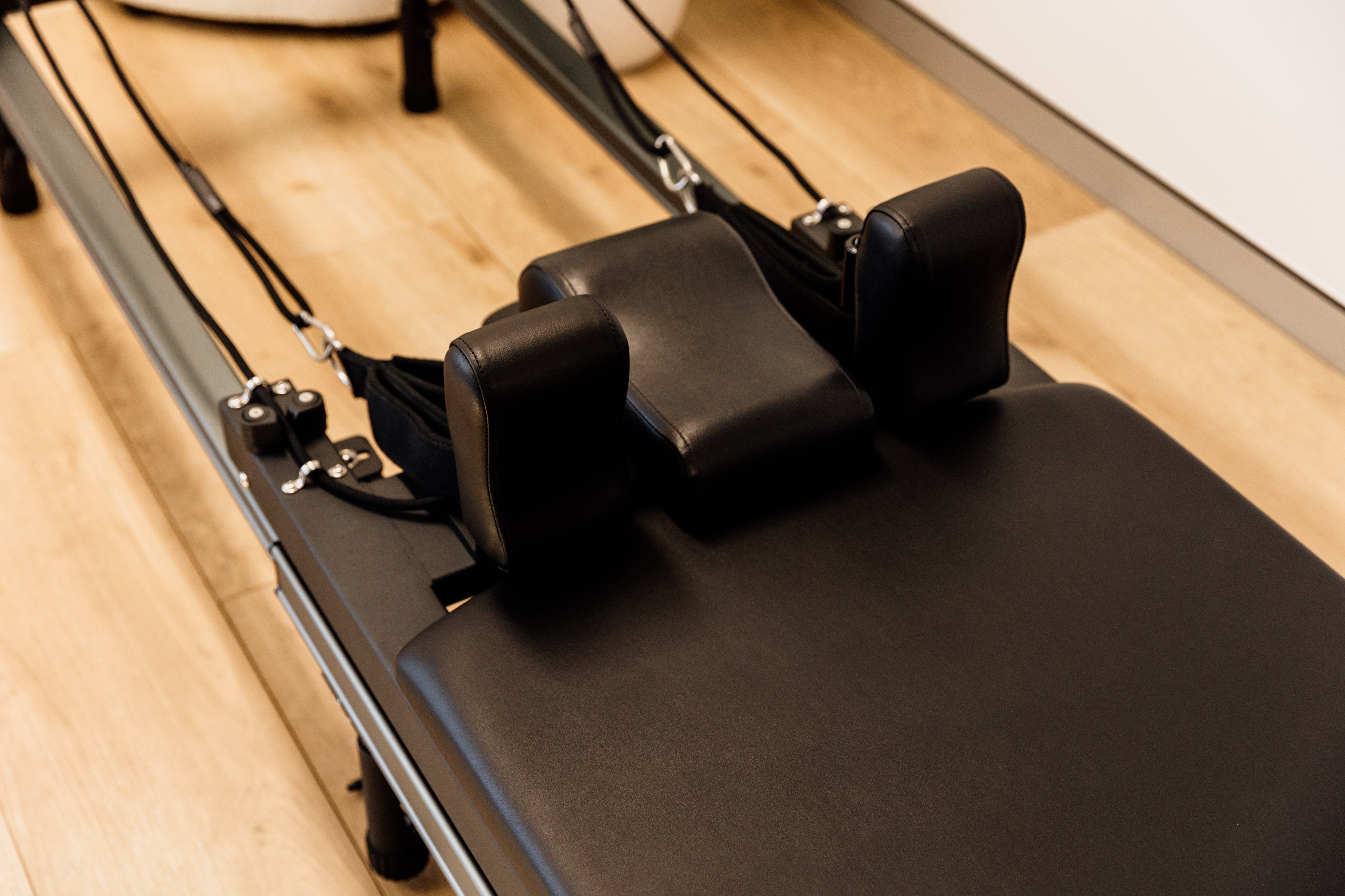 Dark Slate Gray Sleek Foldaway Reformer by Aussie Pilates Pilates World