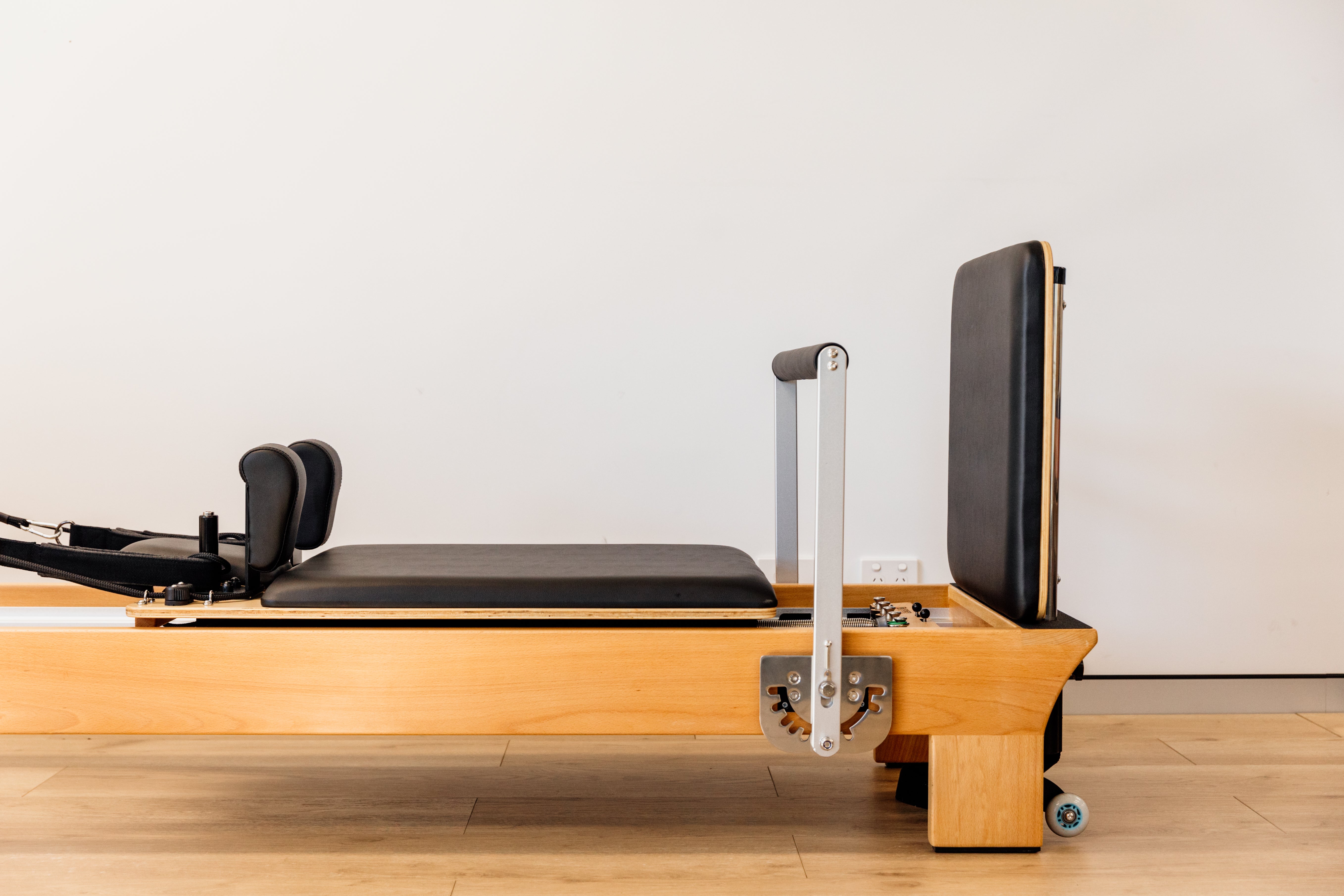 Light Gray Classic Studio Reformer by Pioneer Pilates Pilatesworld Reformer