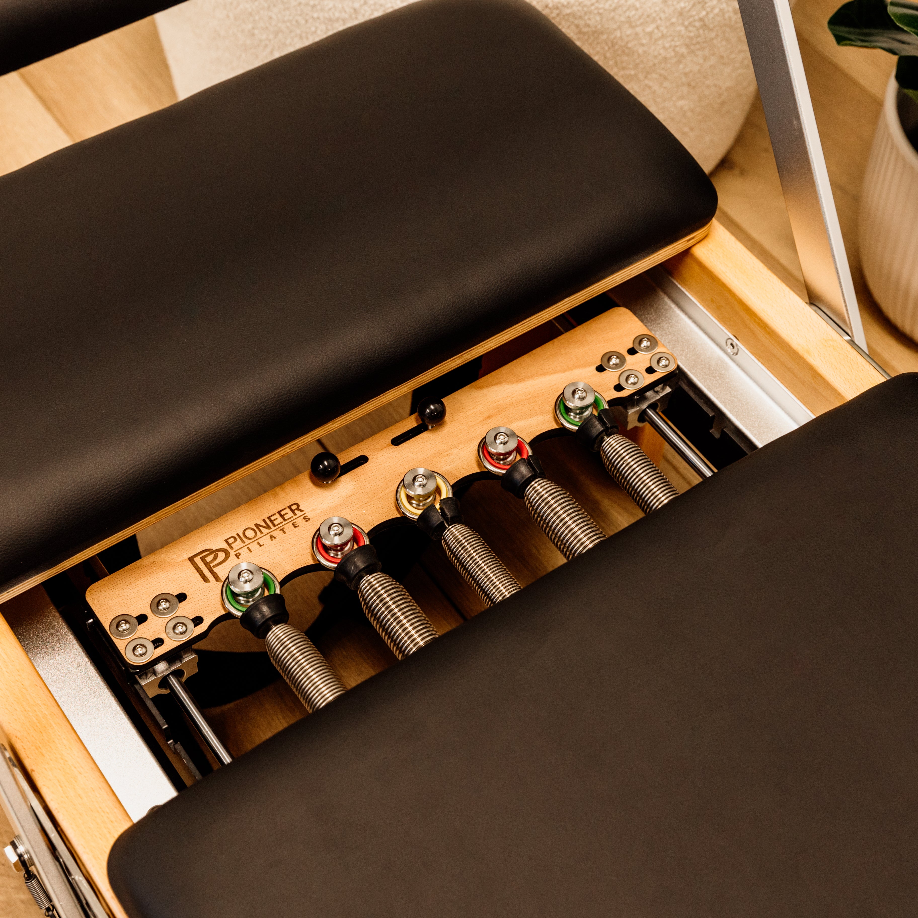 Tan Classic Half Trapeze Studio Reformer by Pioneer Pilates Pilatesworld Half Trapeze