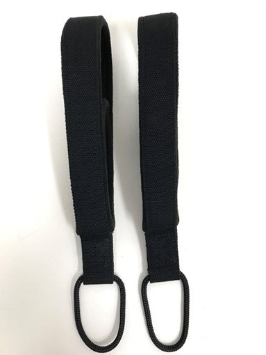 Black Pioneer Pilates SILENT Double Loop Reformer Straps (Pair) Pilatesworld Accessories